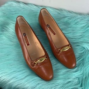 A. Testoni Italy Tan Brown Leather Classic Shoes